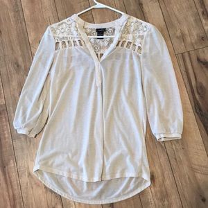 3/4 length lace blouse